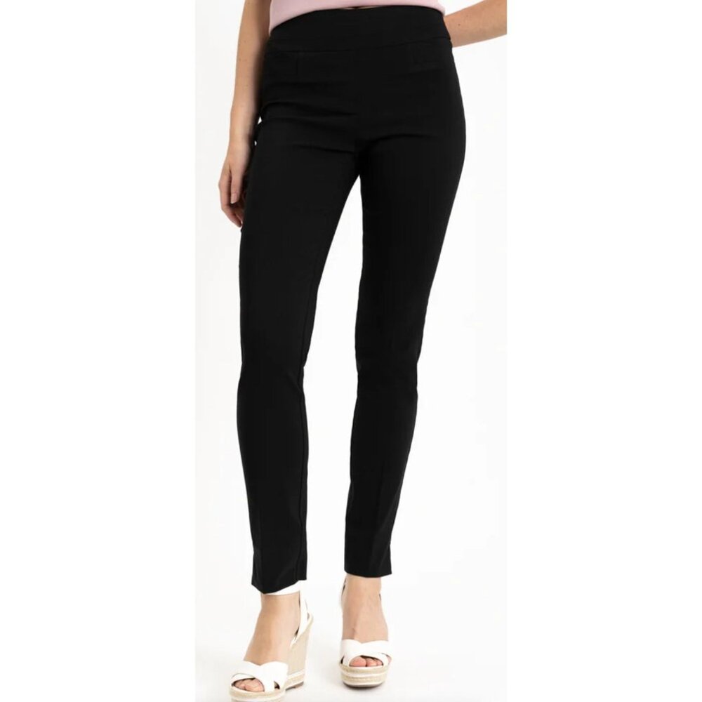 NWT RENUAR Pull On Stretch Skinny Black Full Length Pants-sz 6